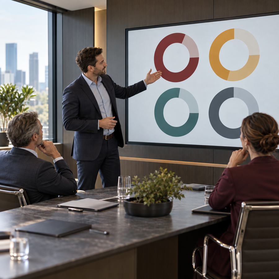 Presentation d'indicateurs de performance a deux dirigeants